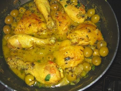 طريقة تحضير دجاج بالزيتون